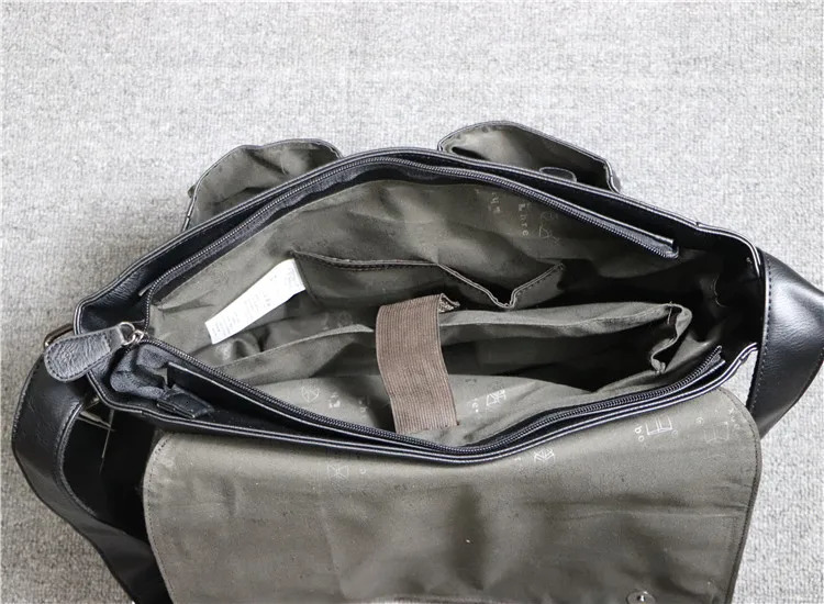 Good Qualtiy Travel Bag Leather PU Casual Shoulder Crossbody Outdoor Bags Mens School Retro Zipper Shoulder Magazine Satchel Bag 250207