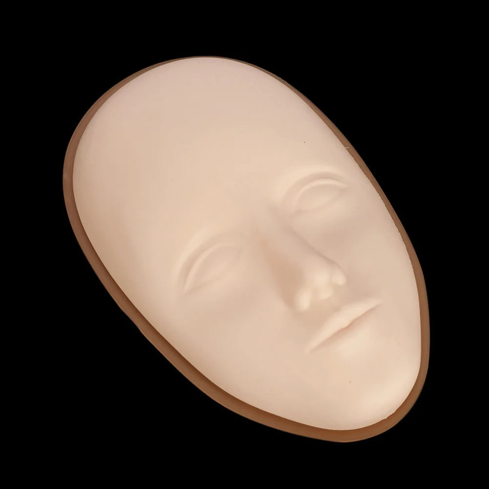 Silicone 5D Eyelash Extension Training Flat Realistic Mannequin Model Head Practice anent Makeup Lip Eyebrow Tattoo Skin 250207