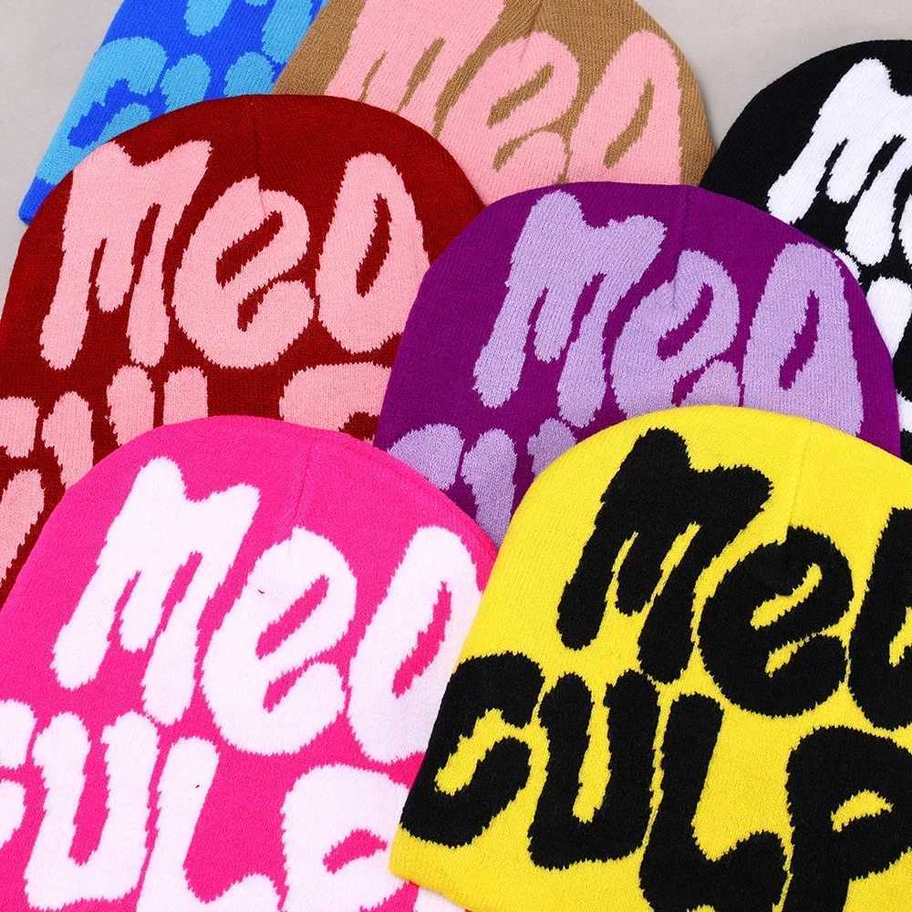 New Fashion Meacpa Unisex Y2K Beanies Hat Graphic Winter Hats Warm Knitted Hip Hop Wool Sklies Caps for Men Wen Cool Caps X250212