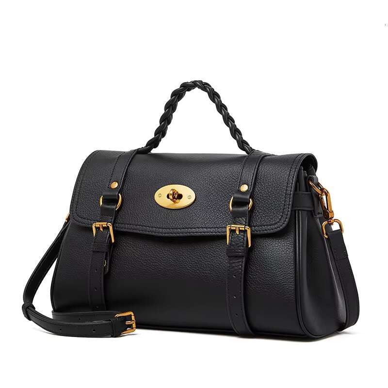 New 2025 Soft Cow Leather Lady Casual Totes Crossbody Handbags Shoulder Tote Bags For Women Black