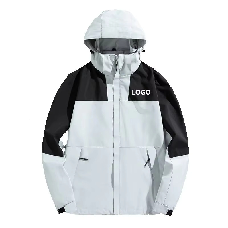 Waterproof Men's Autumn Single-Layer Tide Brand Jacket Plus Size Mountaineering Coat Fashion Printable .Windbreaker