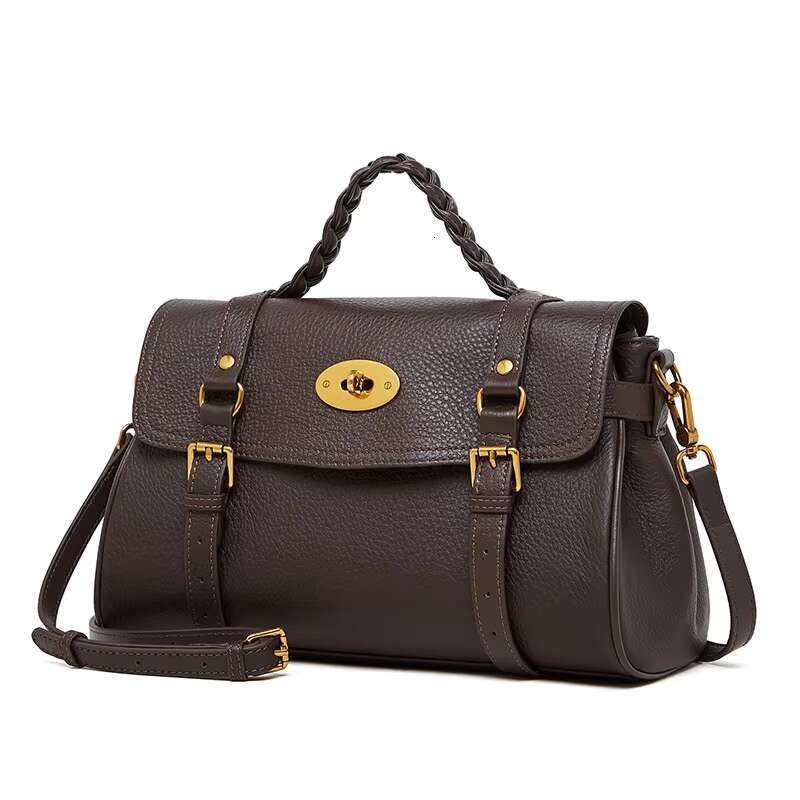 New 2025 Soft Cow Leather Lady Casual Totes Crossbody Handbags Shoulder Tote Bags For Women Black