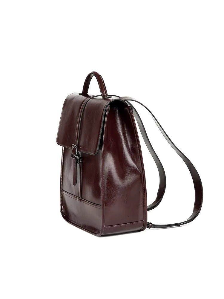 100% Genuine Letaher Waterproof Ladies Handbag Women Commuter Ccomputer Backpack For Students Schoolbag Bag Gift