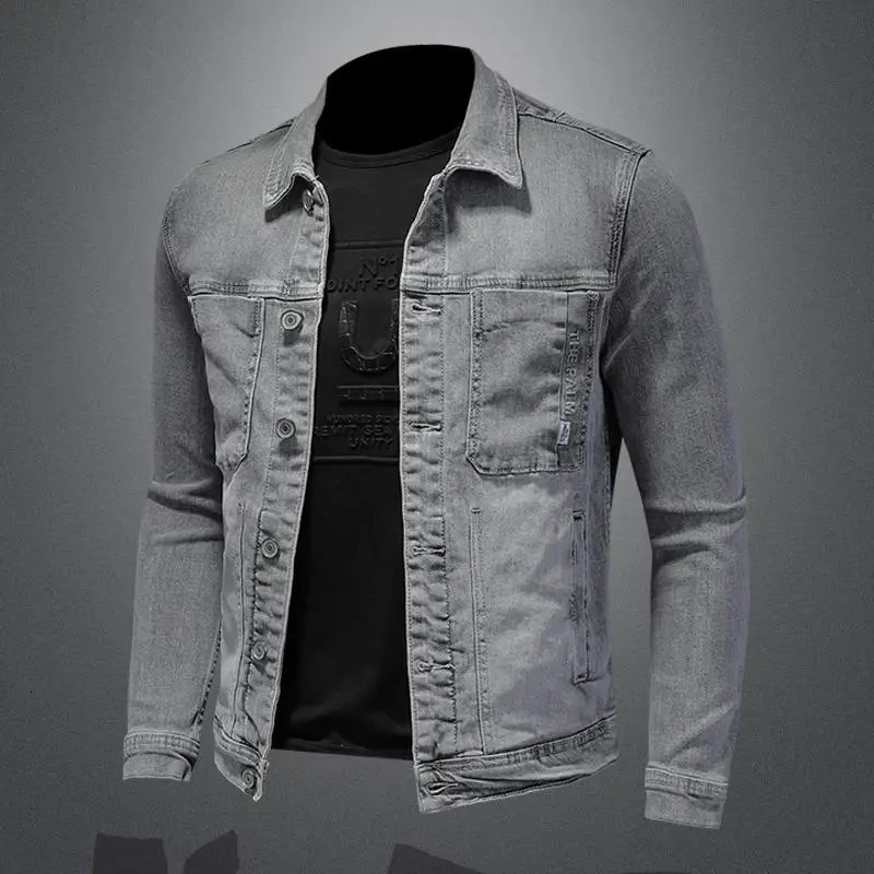 Autumn washed classic mens denim jacket Street handsome trend High retro casual versatile clothing 250110Z