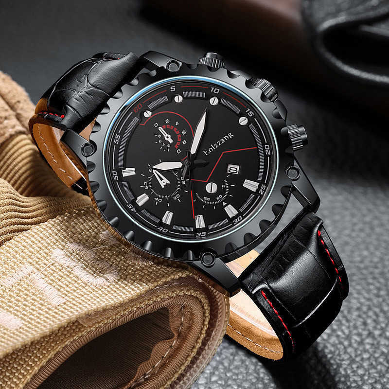 Eolzzang2023 new mens student black internet celebrity waterproof sports fashion trend stainless steel watch W250212