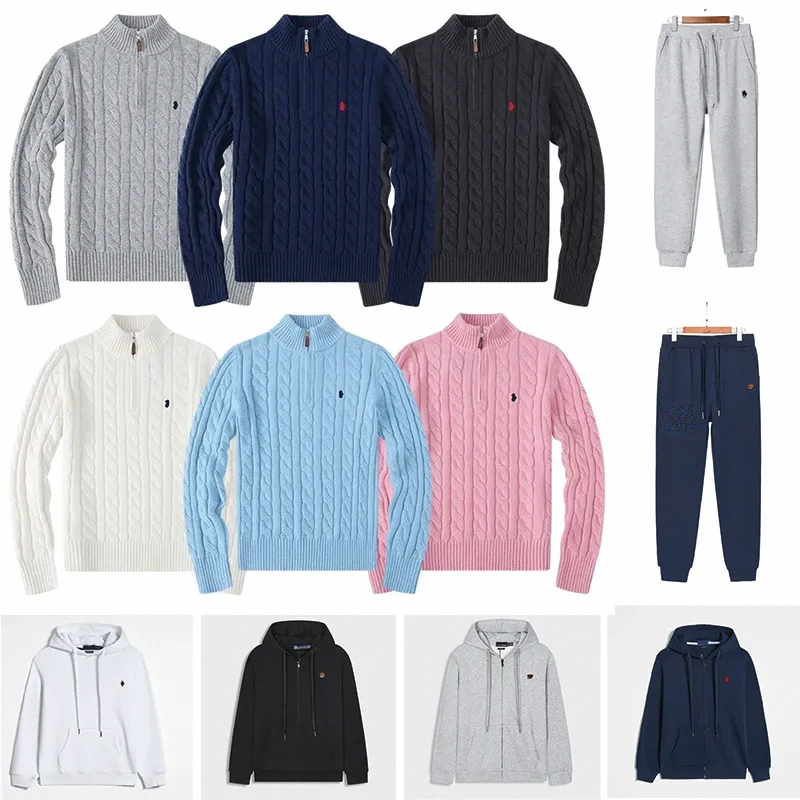 Designer Polo Quarter zipper sweater raulphlaurens Men's pullover Polo hoodie Laurenly Polo Sweaters zip winter long sleeve sweater pullove men women sweater 02