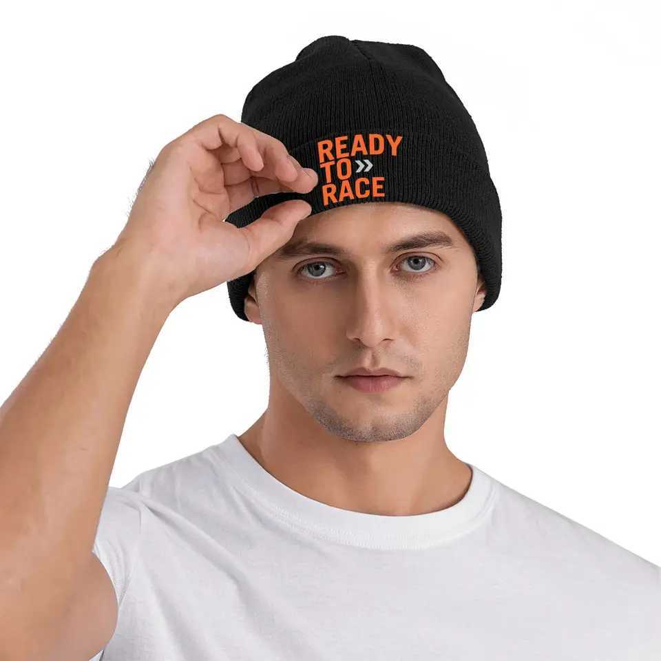 Cust Ready To Race Sklies Beanies Caps Mens Unisex Trend Winter Warm Knit Hat Adt Bonnet Hats X250212