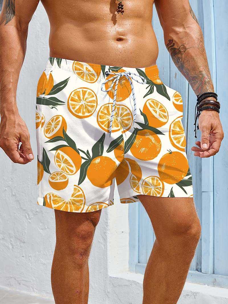 Mens Coconut Tree Beach Pants Hip Hop Style Beach Pants Quick Drying Can Go Water Hawaii Beach W250212