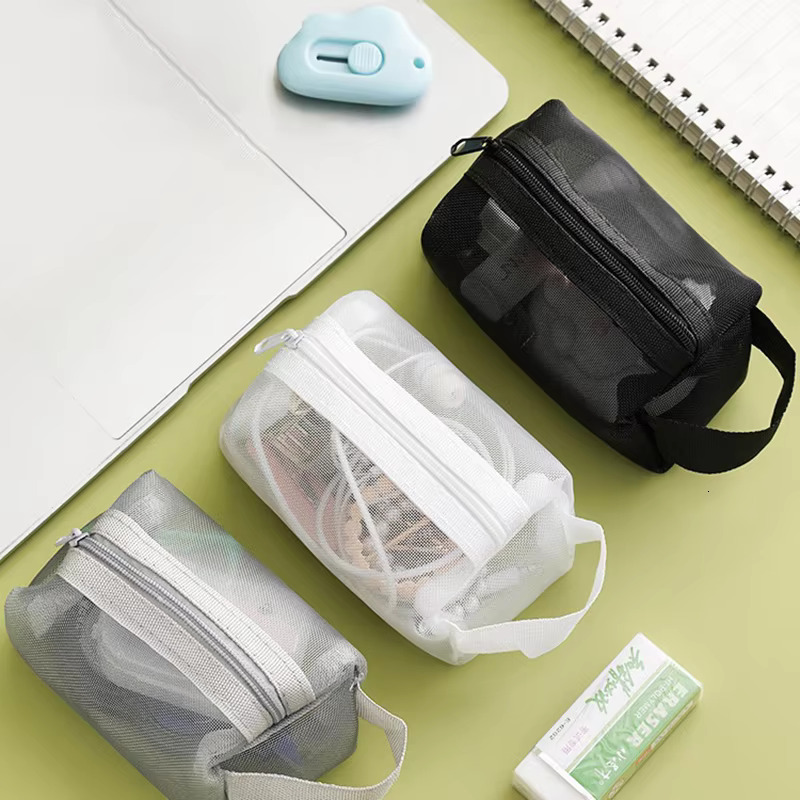 Travel Mesh Cosmetic Zipper For Women Wash Toiletry Bag Makeup Organizer Portable Storage Pouch swissmilitary