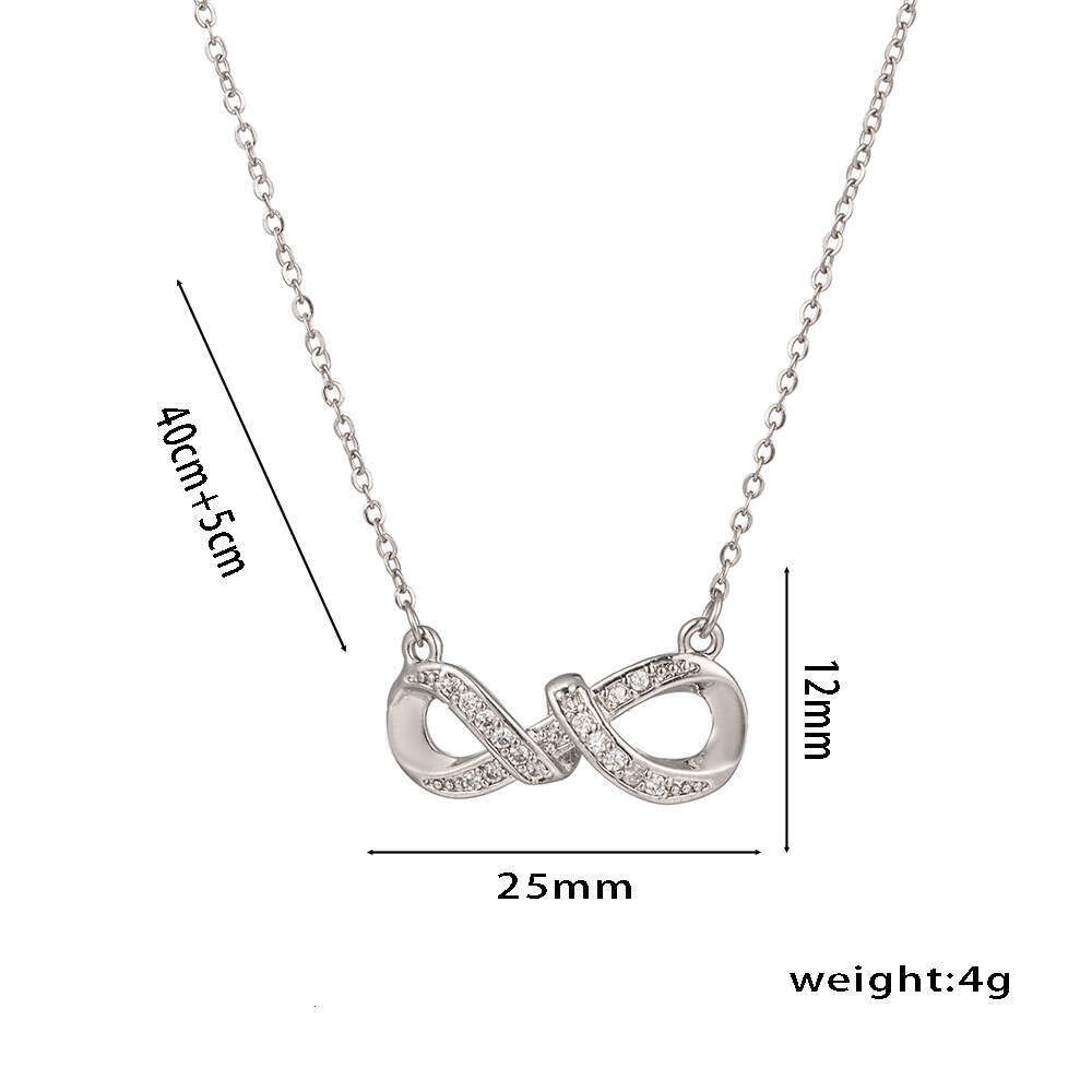 Hot Designer Necklace For Women Moissanite pendant Chain Fashionable and niche versatile 8-character necklace light luxury pendant designer jewelry pa