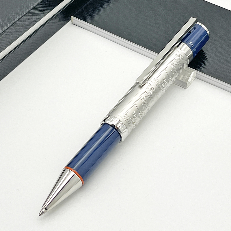 Luxury Mont Pen Limited Edition Andy Warhol Metal Ballpoint Pen Unique Reliefs Barrel Business Office Stationery High quality