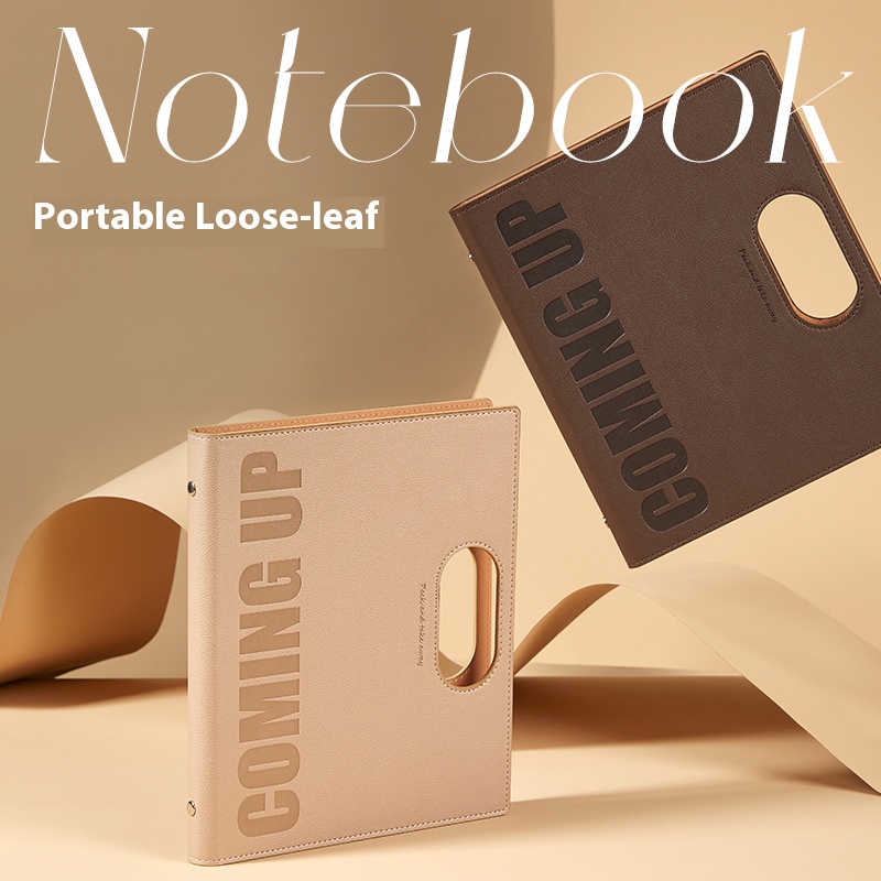 Professional Grade Small Leatherbound Booklet for Organizing Notes - Premium Quality Handled Workpad
