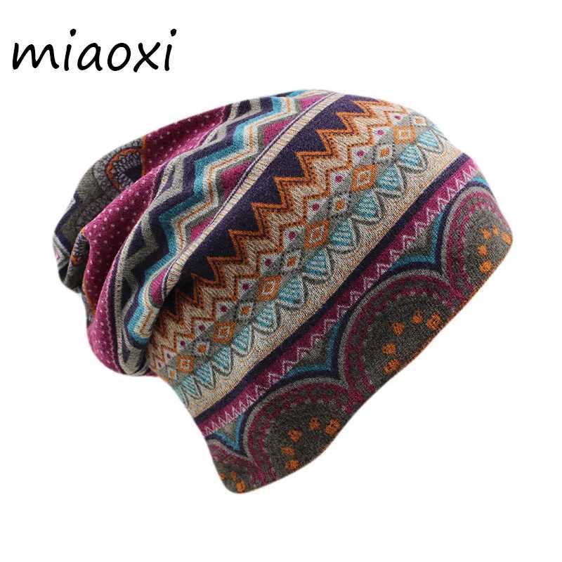 New Wen Beanies Sklies Lady Fashion High Quality Hip Hop Floral Winter Cap Scarf Adt Polter Autumn Outdoor Hats S X250212