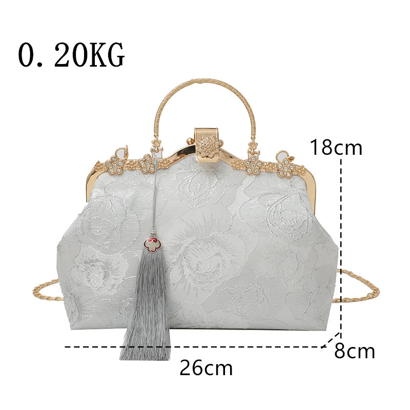 Womens Evening Clutch Exquisite er Party Clutch Tassels Bag Female Shoulder Bag Purses Handbag Wedding Banquet 250207