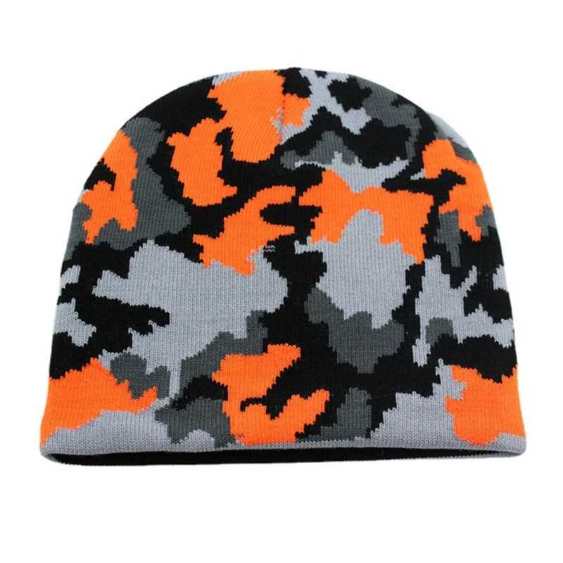 Camouflage Knitting Beanie Hats Cotton Warm Sklies Beanies Caps for Man Wen Autumn Winter Wool Caps Knitted Bonnet Hats X250212