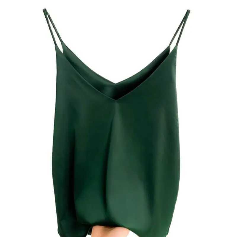 2024 Summer Camisole Slim Vest Sexy Women Sveless V-Neck Gray Tee Tank Tops Fe Solid Black/White Korean Crop Tops Y2kXJ250212