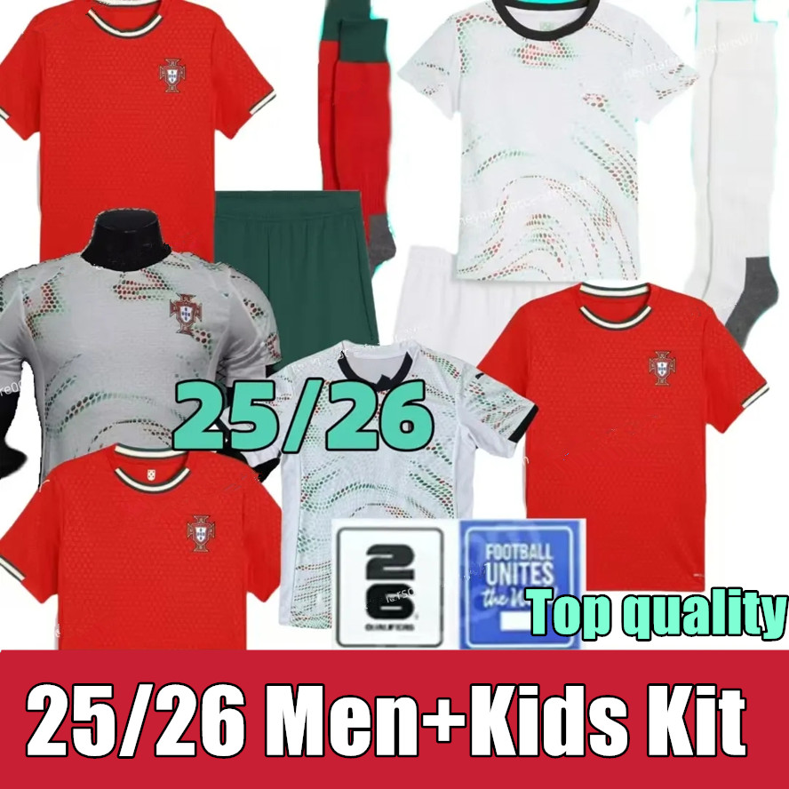 Euro 2026 Portugal football shirt RONALDO soccer jersey 25/26 player Training home away National team football kit shirts set MEN kids kit Top quality