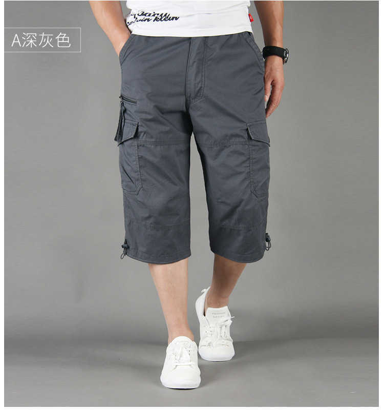 Capris Mens cargo pants Pants Mens loose thin mens multi pocket outdoor sports casual shorts W250212