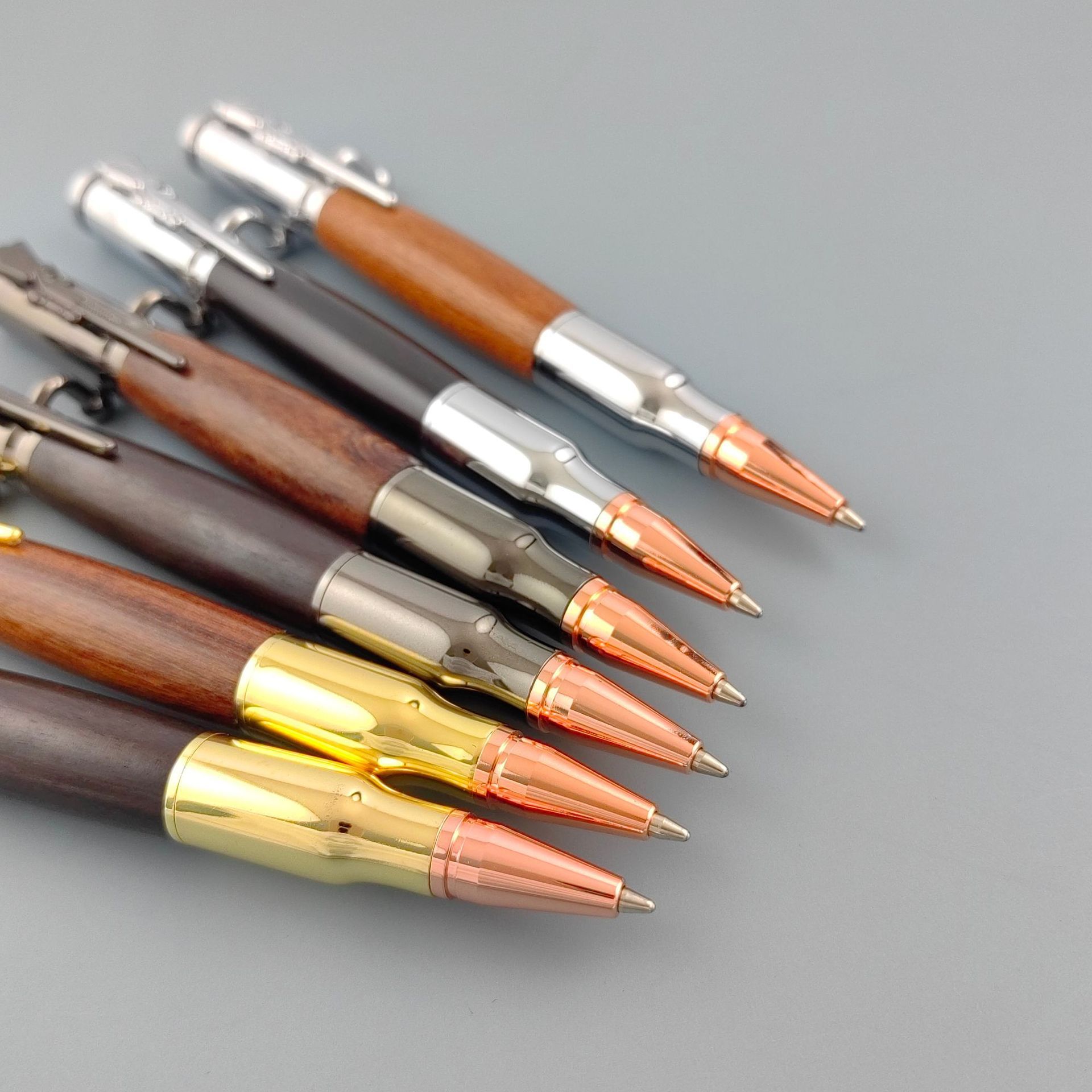 Ballpoint Pens Luxury Bolt Action Metal Wood Ballpoint Pen Black Ink Writing Journaling Notetaking Student Stationery Party Present