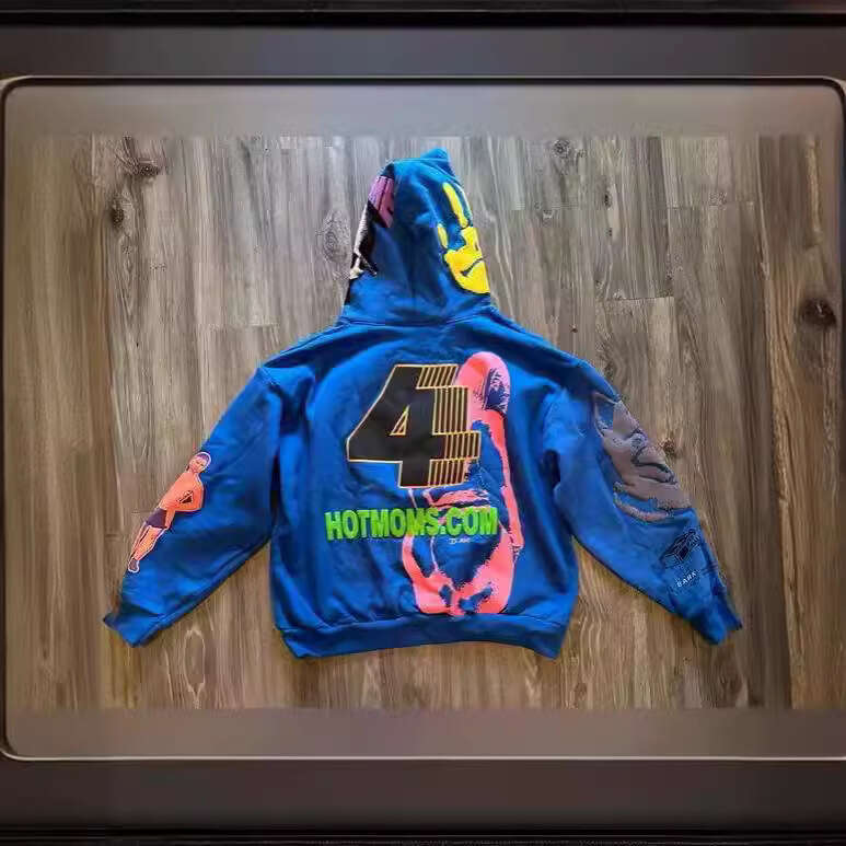 American style new Y2K cartoon street hip-hop trend top, unisex loose pullover hoodie