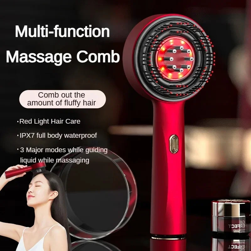 Electric Microcurrent Massage Comb Portable Hair Follicles Comb Scalp Oil Applicator Head Massager Hair Growth Anti Loss Care 250221