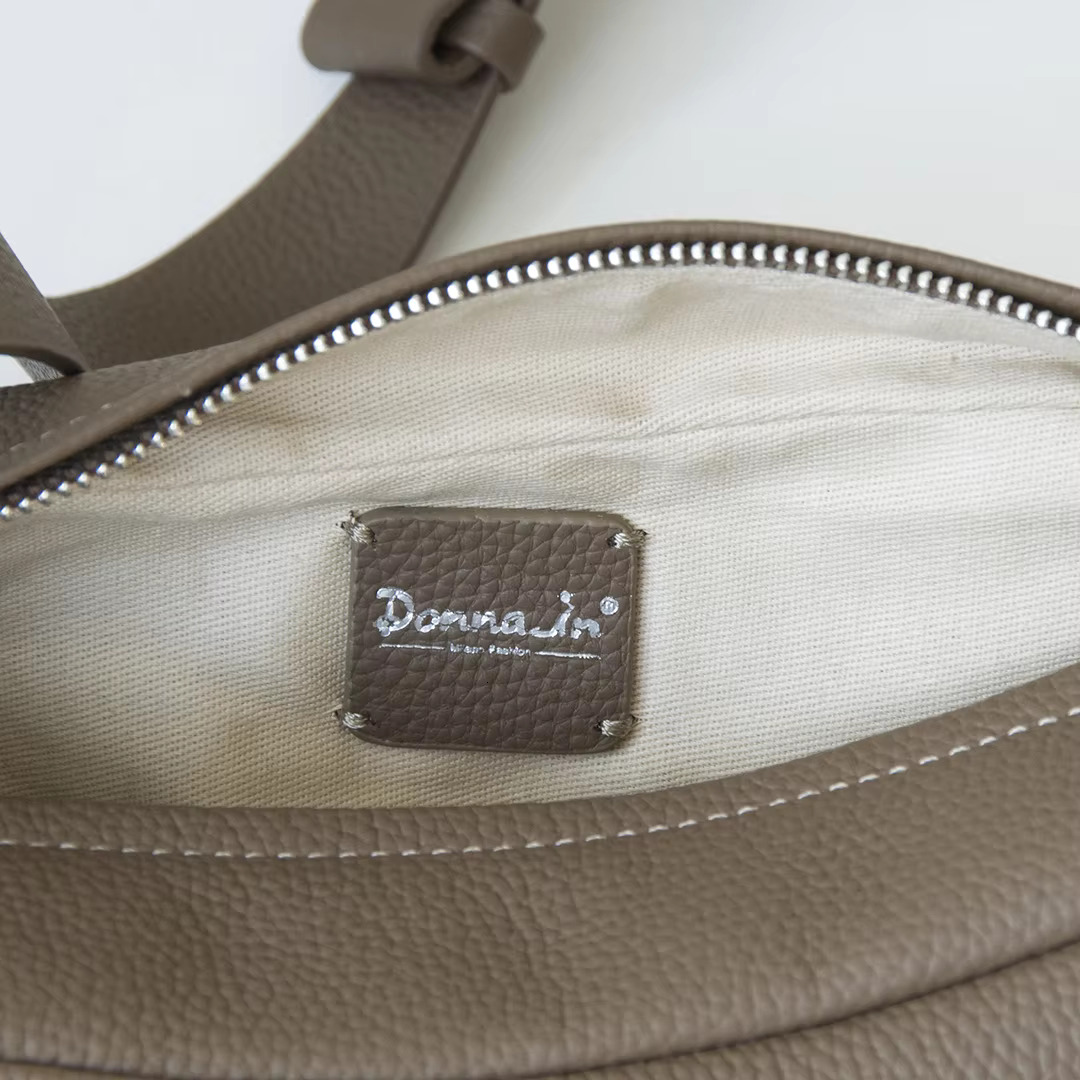Donna-In Genuie Leather Hobo Chest For Women Men Natural Cowhide Sg Crossbody Bag Full Grained Minimalist With Wide Strap