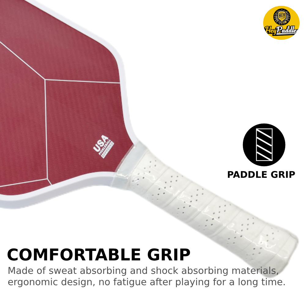Red Kevlar 16mm Thermoformed Pickleball Paddle Classic Hybrid Cross Weave Shape Paddles Provides Advanced Power for Beginners