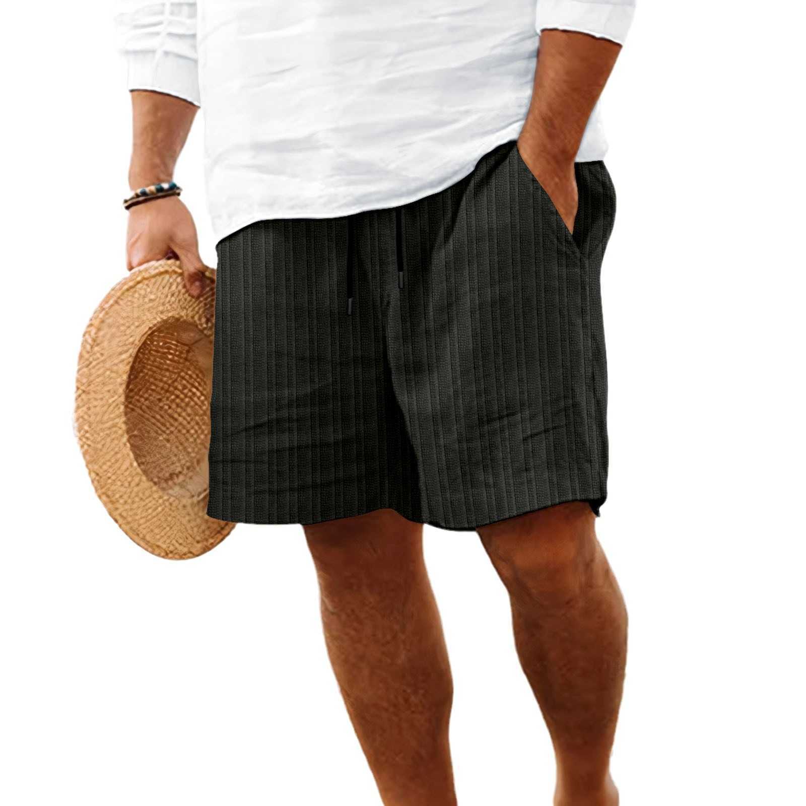 2024 Summer Mens Beach Leisure Sports Fashion Striped Jacquard Shorts W250212