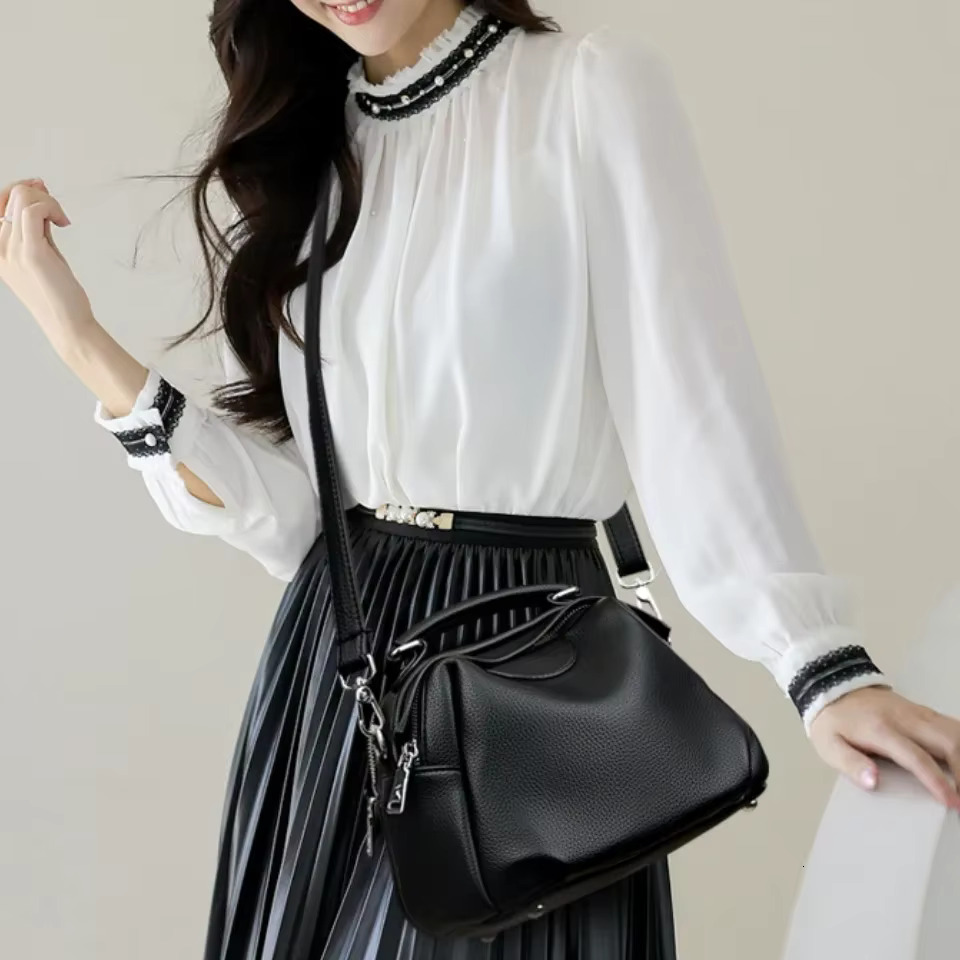 Large Capacity Leather Women Tote Bag Designer Many Pocket Female Shoulder Messenger Bags Ladies Handbag Sac A Main