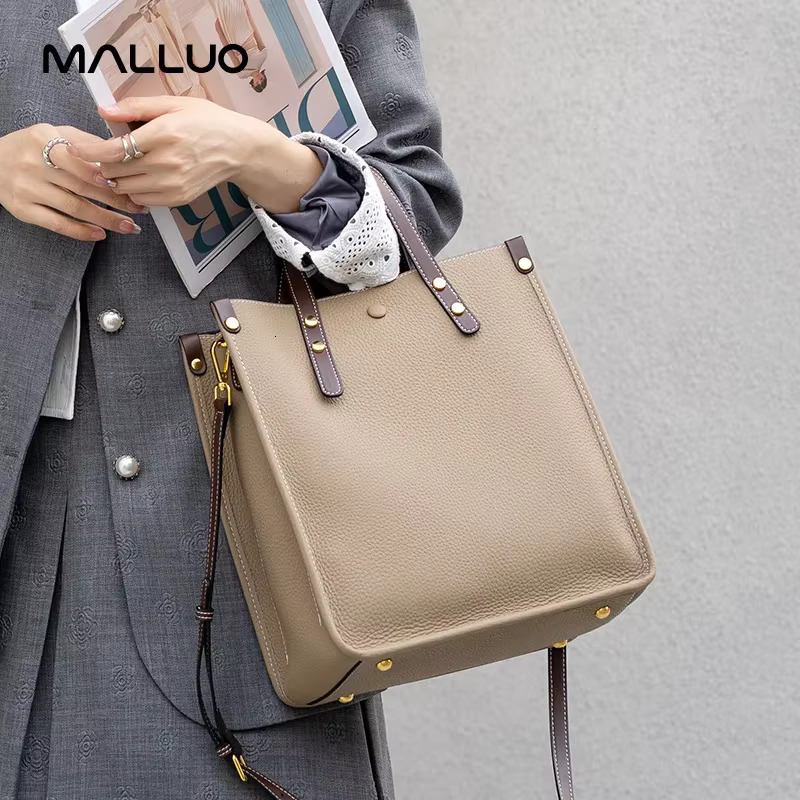 Women's Cowhide Genuine Leather Shoulder Bag Female Designer Handbags Ladies Commuting Large Capacity Crossbody Bags New
