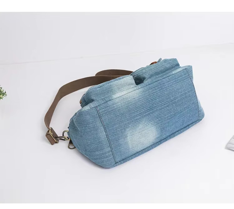Casual Denim Women Handbag High Quality Jeans Female Crossbody Vintage Big Totes Travel Shoulder Bag Large Bolsa Blue