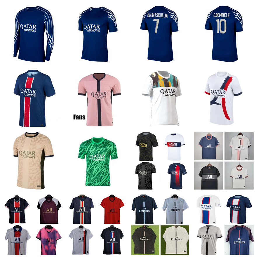 2025 2026 maillots de foot Paris BARCOLA soccer jerseys 17 18 19 20 21 22 23 24 25 26 Retro KVARATSKHELIA NEYMAR JR MBAPPE O.Dembele VITINHA HAKIMI Vintage football shirt