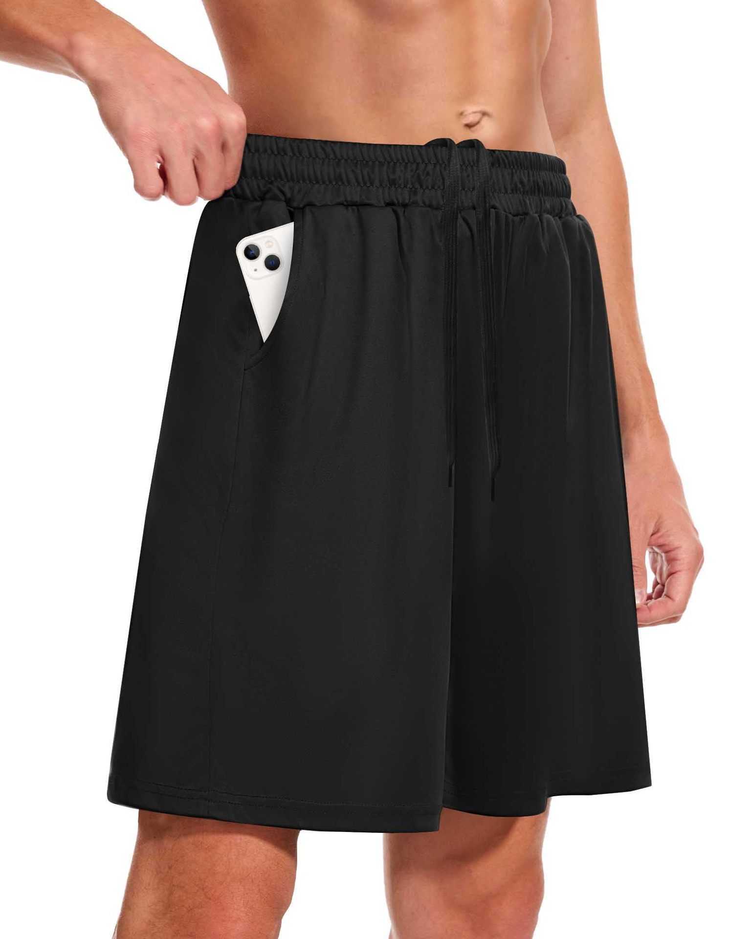 Summer outdoor mens quick drying pants breathable fitness running five inch pocket loose sports pants casual shorts W250212