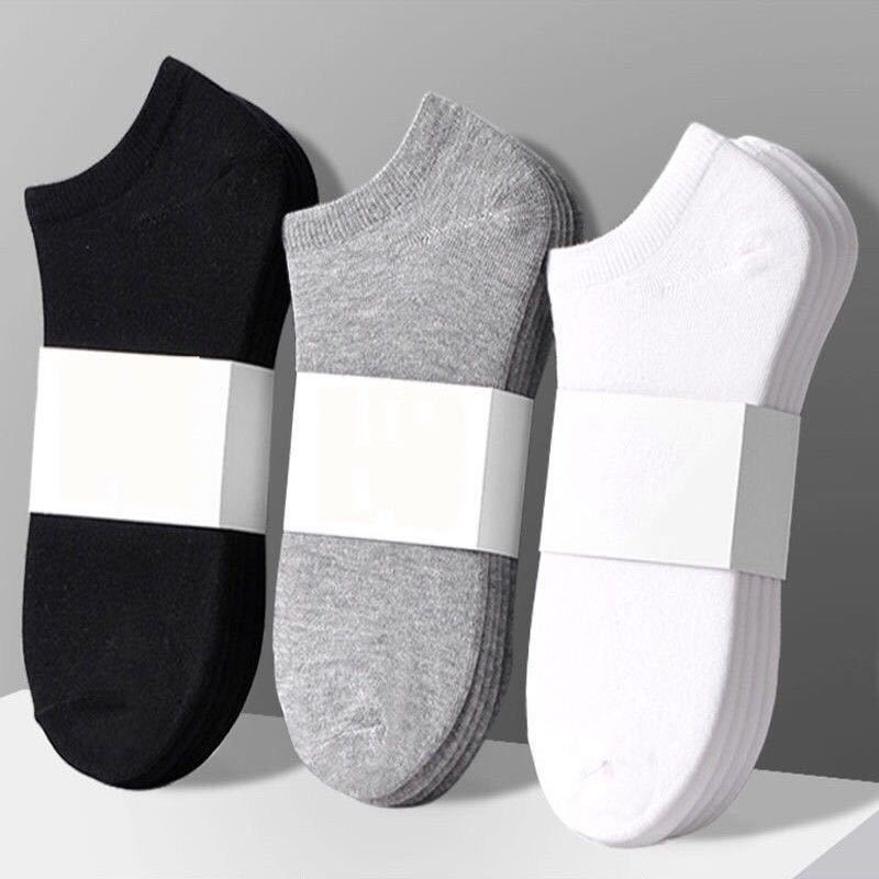 Short socks men's summer pure cotton black invisible boat socks deodorant absorption sweat summer sports white thin ins tide