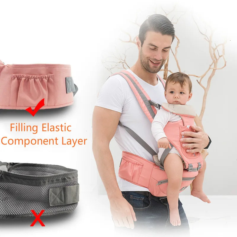 Ergonomic Baby Infant Hipseat Breathable Kangaroo Front Facing Baby Holder Baby Waist Travel For 0-36M 250211