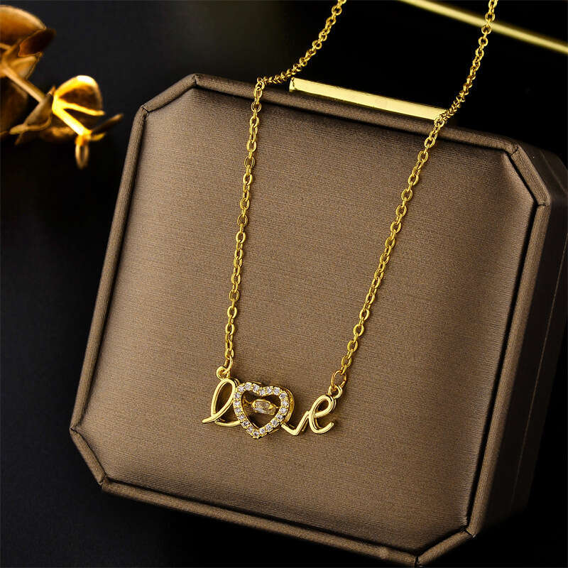 Designer Necklace For Women Moissanite pendant Chain Dynamic Necklace for Women's Fashion Valentine's Day Love Pendant Heartbeat Clavicle Ch