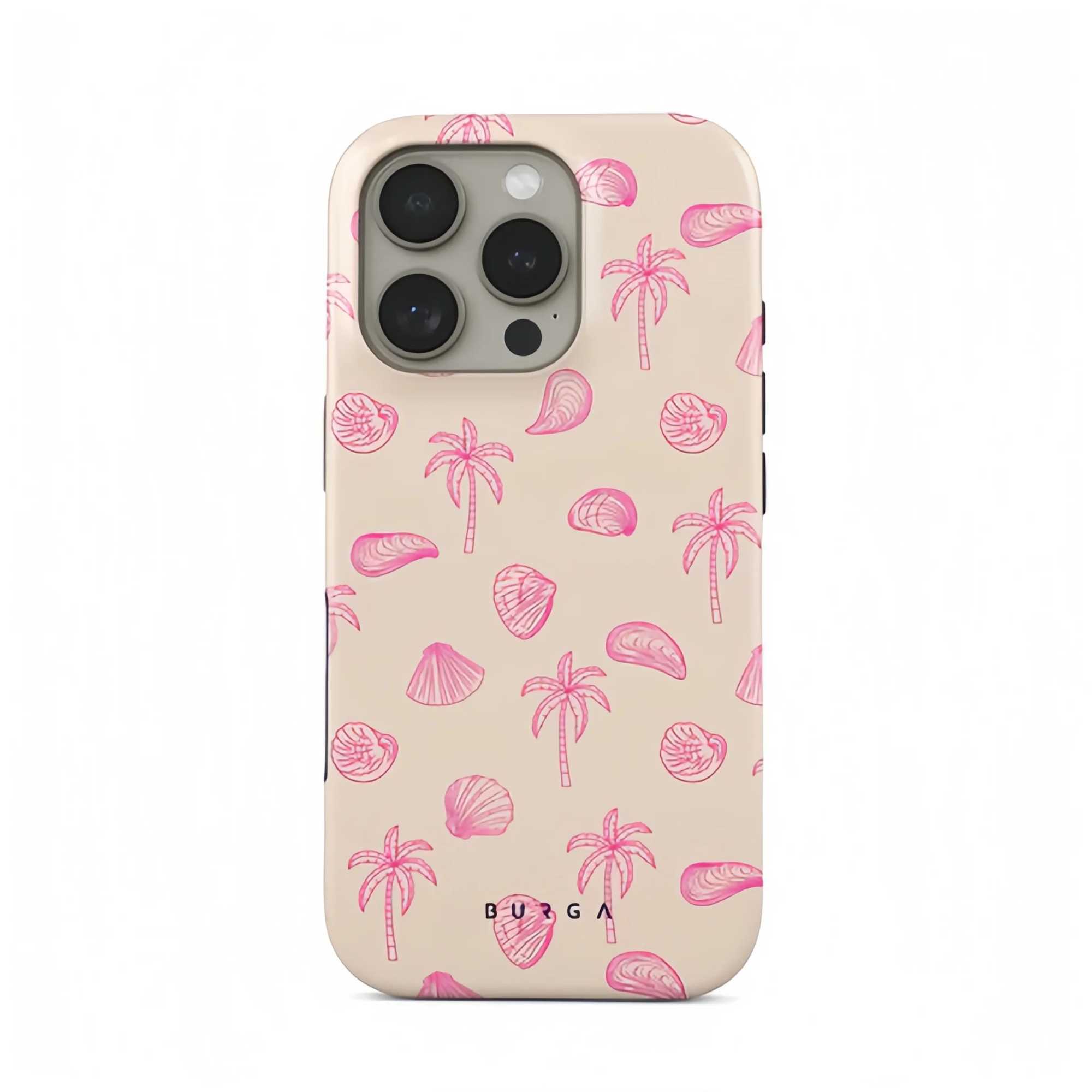 BURGA Coconut Tree Shells Phone Case for iPhone 16 15 14 13 12 11 Pro Max X XS XR XSMax 7 8 Plus Glossy Film Hard PC Cover Z250211