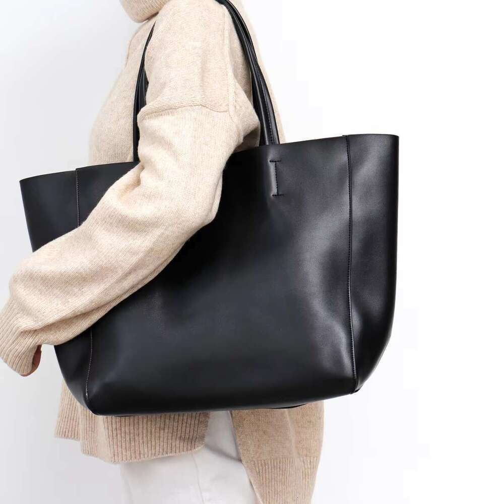 Classic Real Leather Women Tote Large Capacity with Zip er Purse Daily Big Shoulder Handbags A4 Laptop Shopping Commute Bags