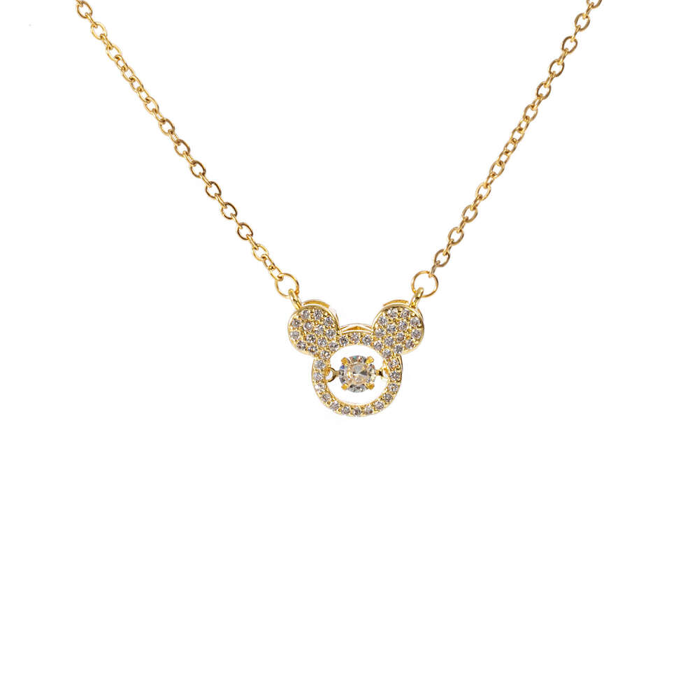Designer Necklace For Women Moissanite pendant Chain Fashionable Dynamic Mickey necklace simple and trendy collarbone chain temperament light luxury n
