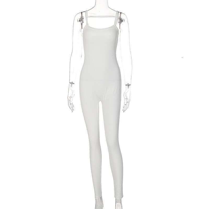 European American summer fashion solid color slim fit and slimming camisole jumpsuit women's manufacturer wholesale 2025 new style temperament ch