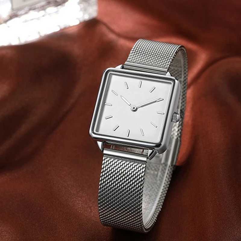 Luxury Women Watches Fashion Simple Square Ladies Quartz Wristwatch Metal Mesh Strap Elegant Lady Womens Watch Gift Reloj MujerXJ250213
