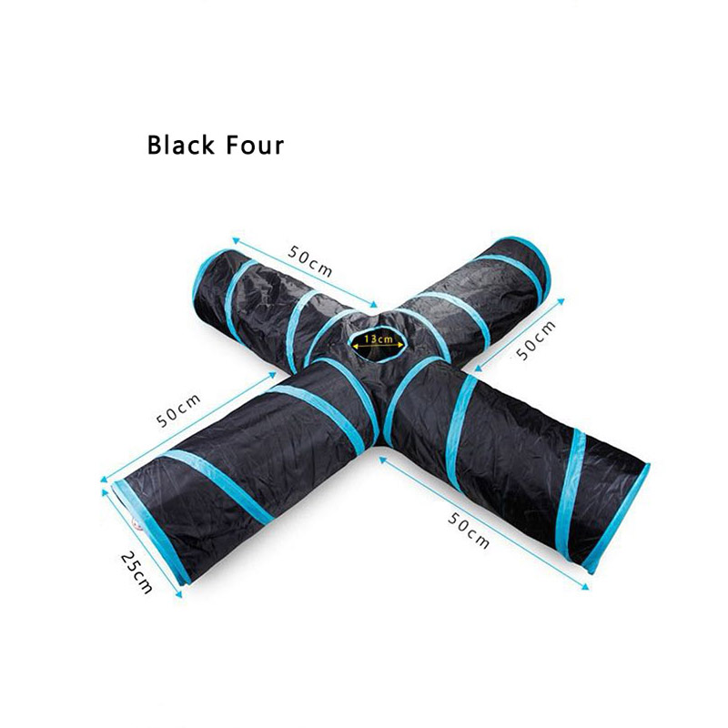 Interactive Crinkle Tunnel Cat Toy - Soft Polyester Fabric Perfect for Kittens and Adult Cats