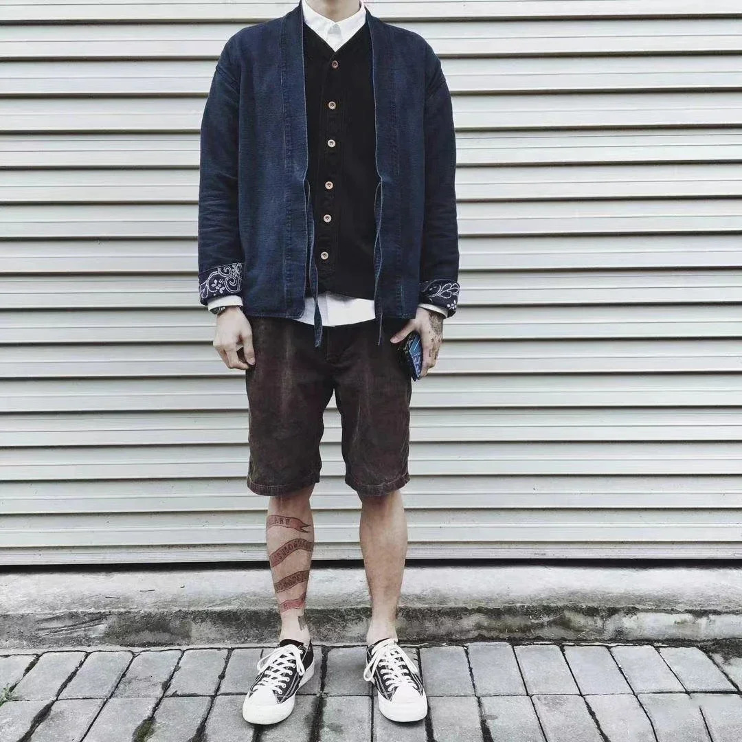 Arrival VISVIM 23SS FLUXUS03 Nakamura Japanese Casual Loose Splash Corduroy Shorts Men Short Jeans 250211