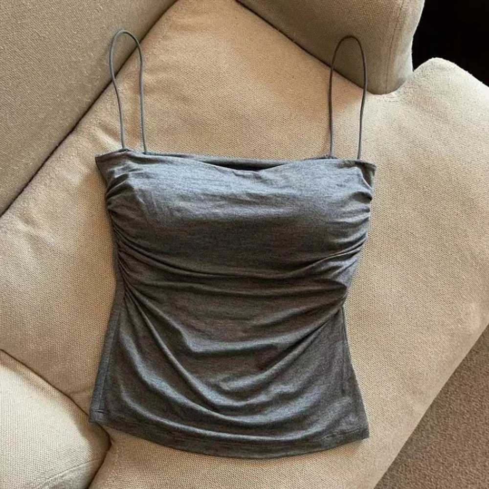 Tank Tops Women With Built In Bra Spaghetti Strap Tanks For Woman Solid Color Casual Summer Camis Fe Korean Style DropshipXJ250212