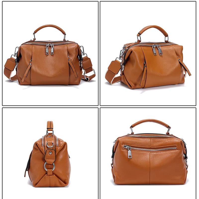 Women's Genuine Leather Handbag, High-Quality Large Capacity Tote Bag, 2025 Fashionable Versatile Shoulder And Crossbody Bag