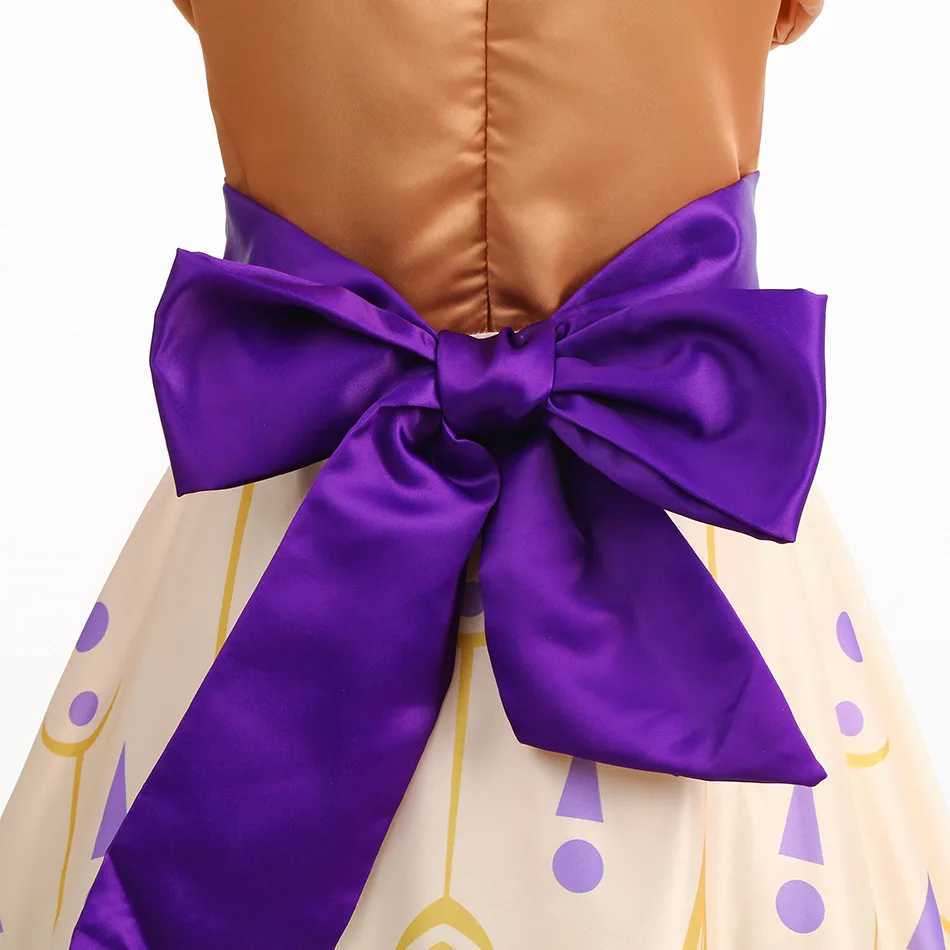 Snow Queen 2 Anna Royal Ball Gown Girls Princess Apparel Carnival Dress Cosplay Movie Costume Kids Halloween Anna VestidoXJ250117