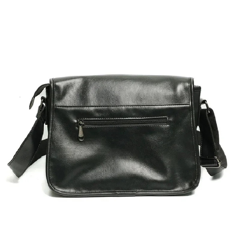 High Quality PU Mens Business Messenger Bags Fashion Solid Color Shoulder Bag for Male Large Capacity Travel Crossbody bag 250207