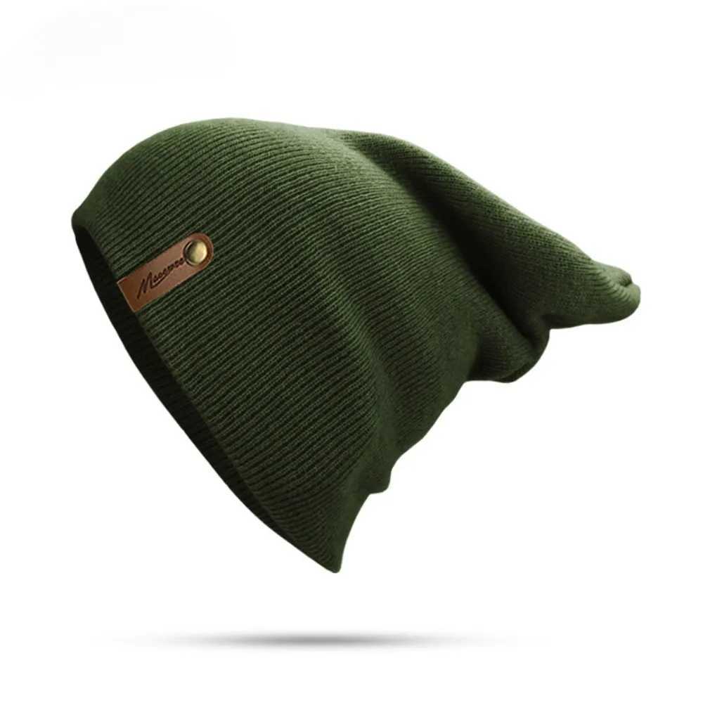 Winter Hat for Men Sklies Beanies Wen Fashion Warm Cap Unisex Elasticity Knit Beanie Green Unisex Casual Hats Cpa Beanie X250212