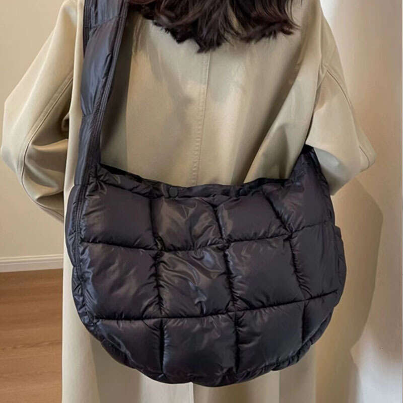 New Korean Cloud Down Large Capacity Women's Casual Versatile Folded Puff Cotton Coat Bag Single Shoulder Crossbody Bags