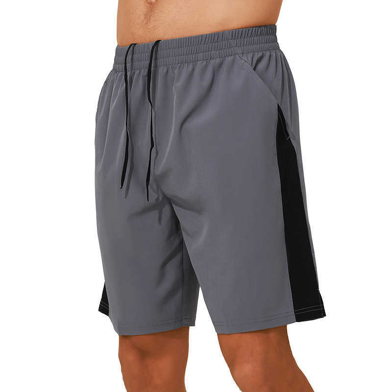 2024 new mens quick drying sports shorts lightweight and breathable summer loose color contrasting drawstring running and fitness shorts W250212